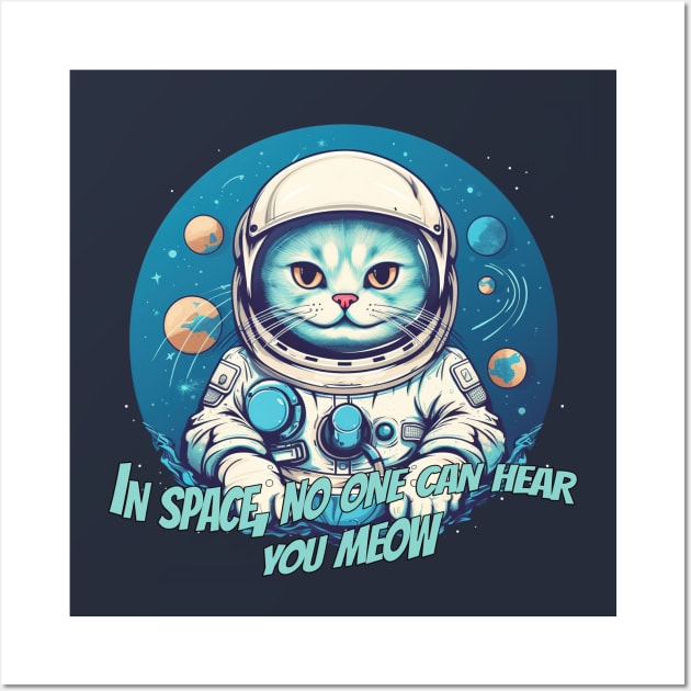 Astronaut Cat in Space Wall Art by ABART BY ALEXST 